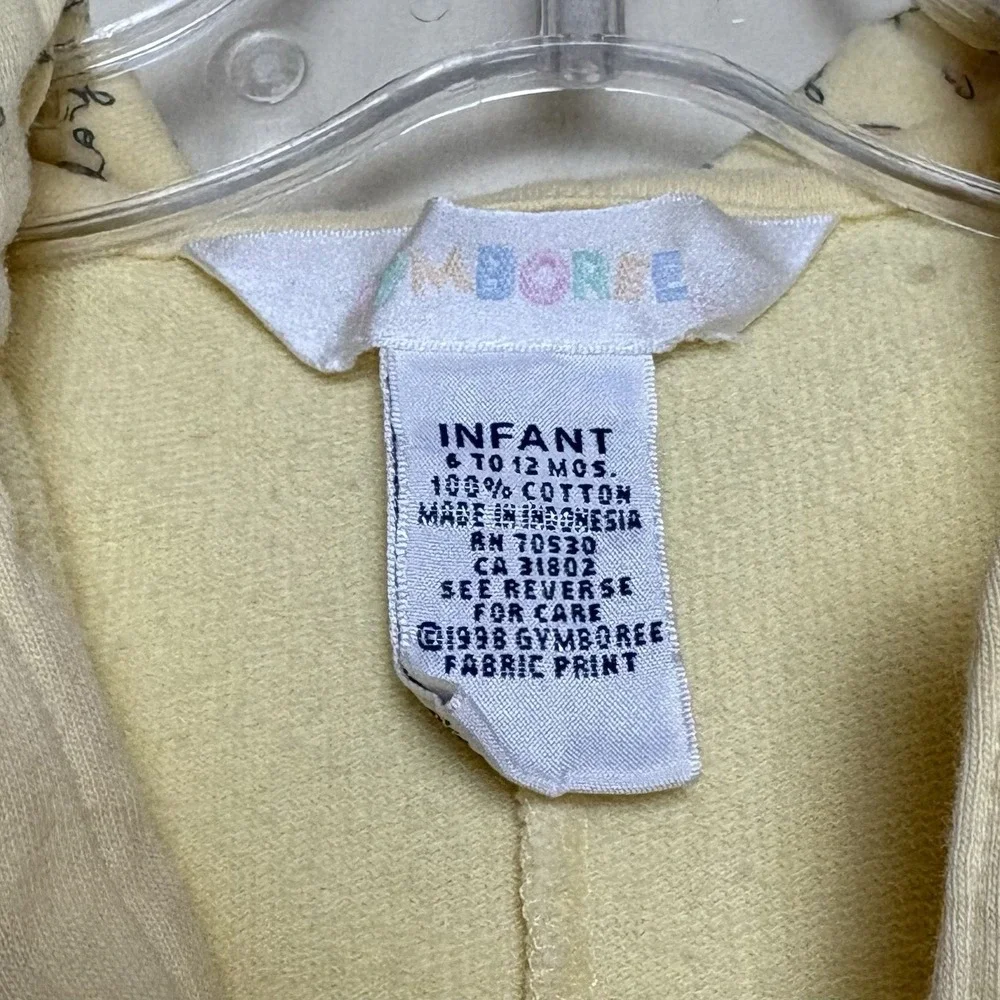 Little Garden 1998 Gymboree Vintage Rainbow Tag Romper Infant Bunny Rabbit 6-12M